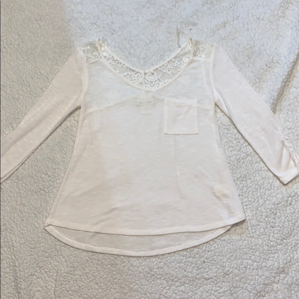 cream blouse